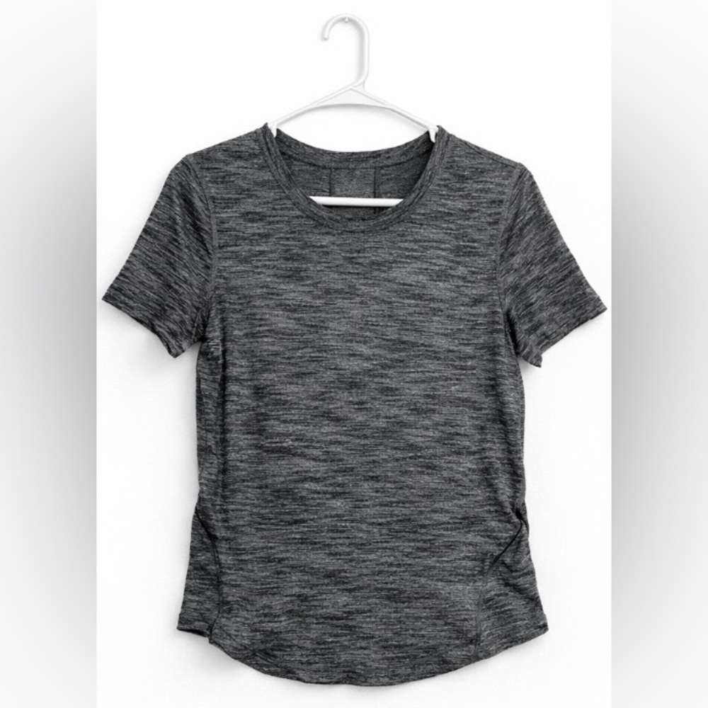 Lululemon Run Athletic Short Sleeve Tee Heathered Gray Size 4